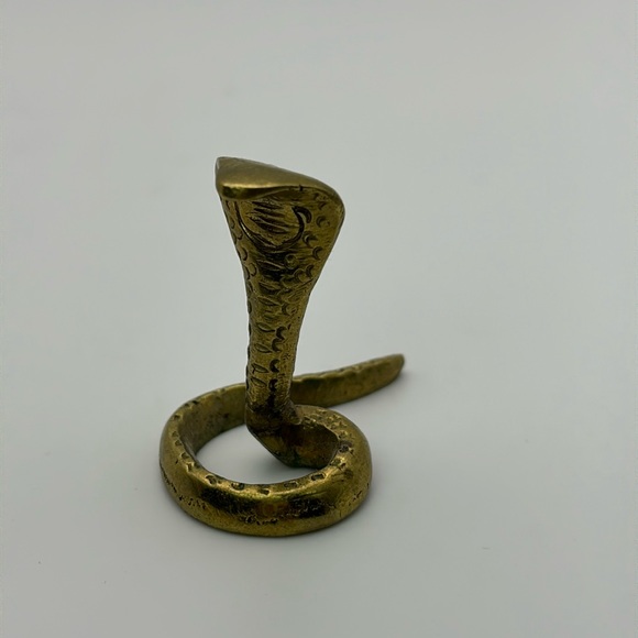 Vintage Other - Vintage Brass King Cobra Snake Figurine